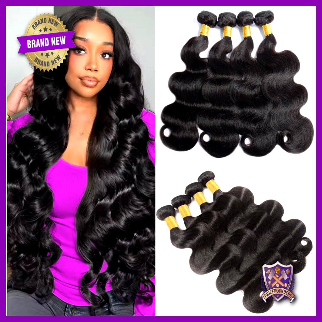 Brazilian Virgin Hair Extensions 4 Bundles Body Wave 400g 16-22 Inch